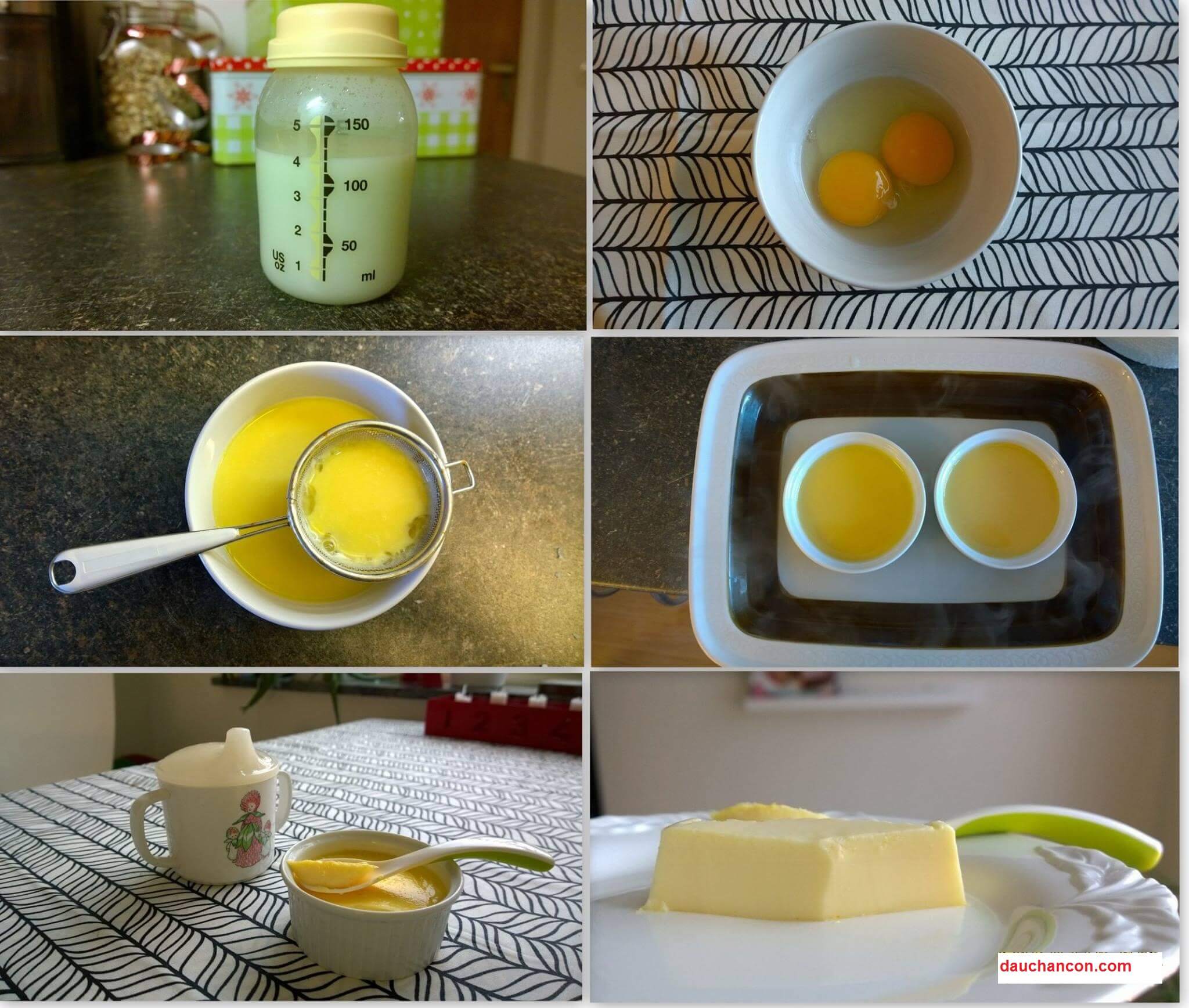 Cách làm bánh flan từ sữa mẹ hoặc sữa công thức